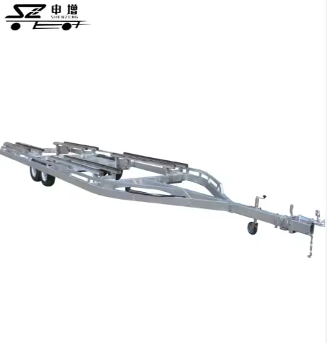 European-Style 2.7t Four-Wheel Two-Axle Folding Boat Trailer Customizable Size