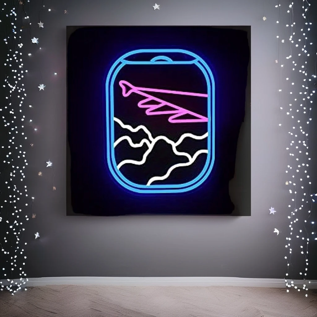 IP67 LED Airplane Window Neon Lights PVC Lamp Body Landscape Application