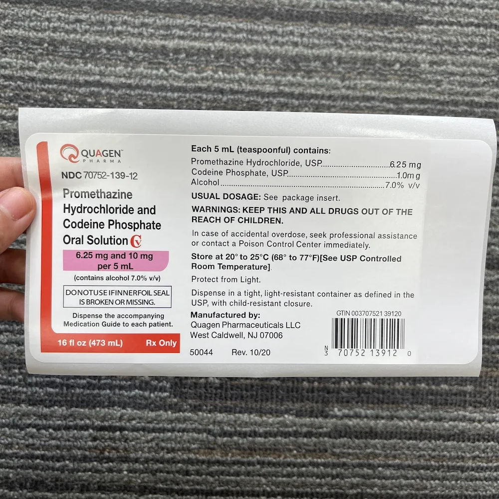 Wockhardt Labels Cough Syrup hi tech Multi-layer Folding Adhesive Sticker