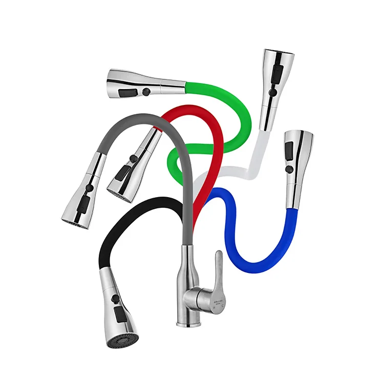 High Quality Extensible Kitchen Faucet With Flexible Spout Pull Down Spray Of White Kitchen Faucet For Home Use