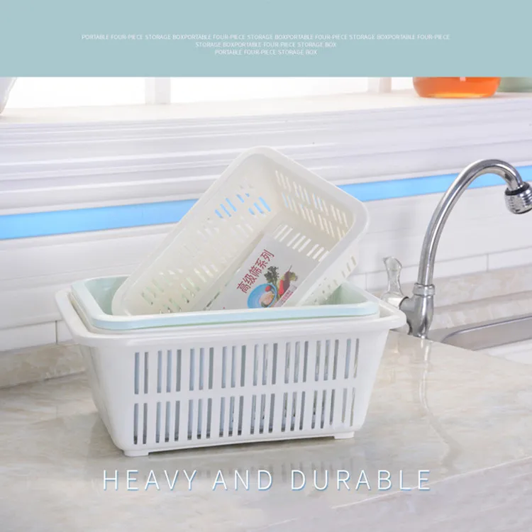 kitchen vegetable  fruit wash  plastic pp rectangular sieve square plastic sieve