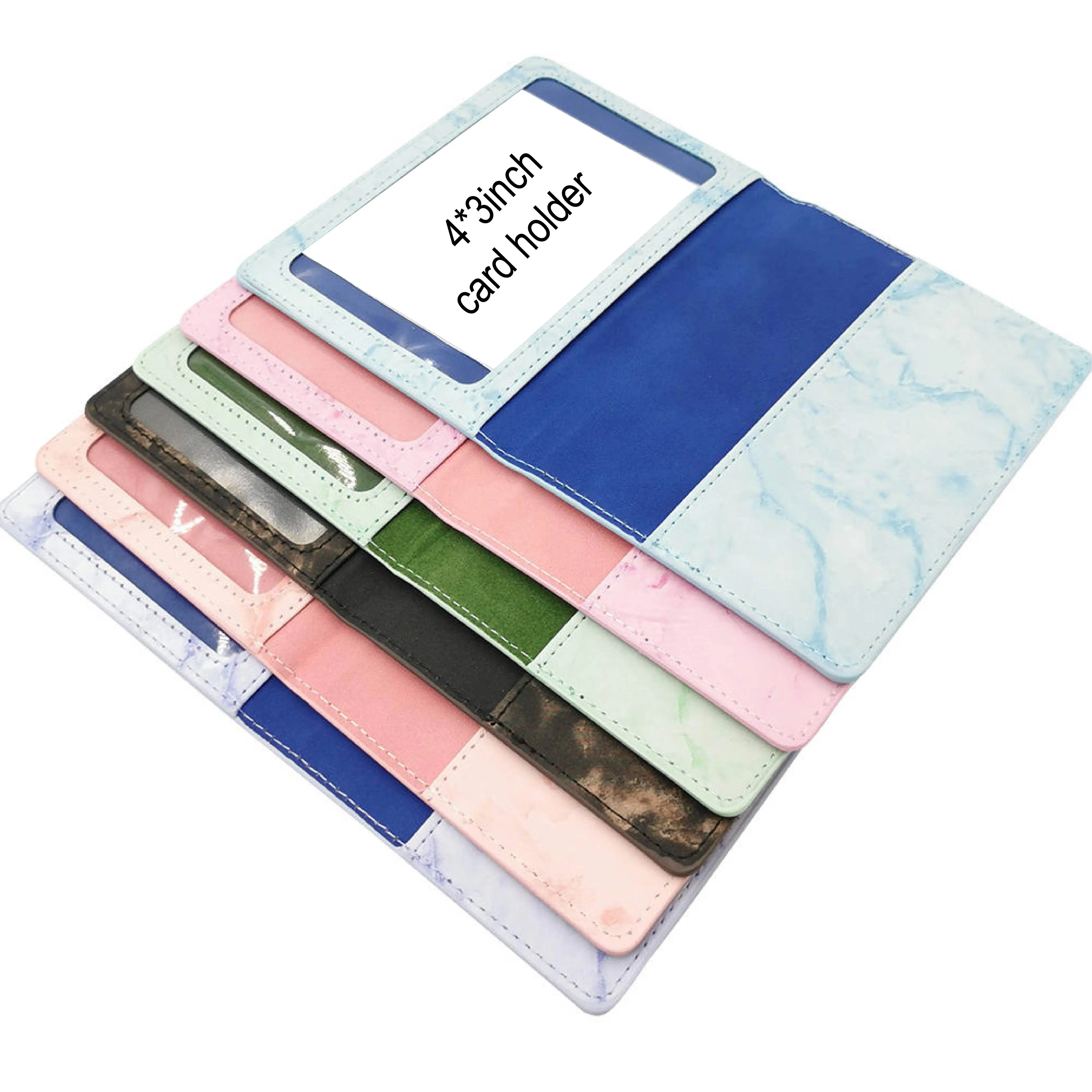 Custom  pu leather cover case simple thin design travel passport holder