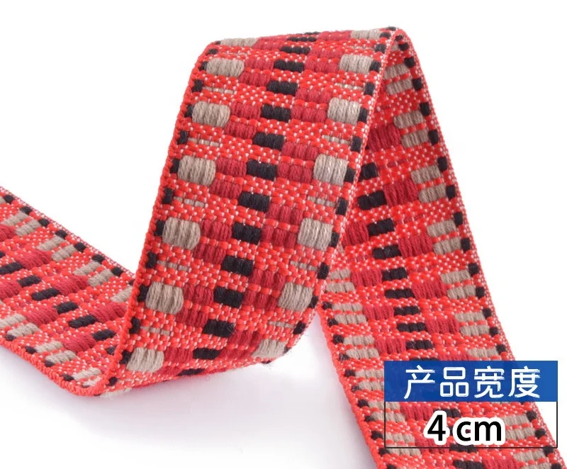 jacquard ribbon belt boho dressing belt with tassel ethnic knitted lace belt nice for jeans and pants