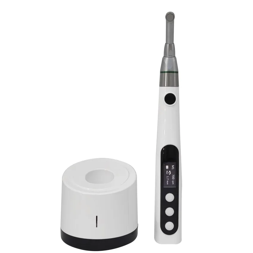 НОВЫЙ Y-smart-Mini Беспроводной эндомотор со светодиодной подсветкой 1 6: наконечник с углом наклона Hd Oled экран и беспроводная ручка/стоматологический