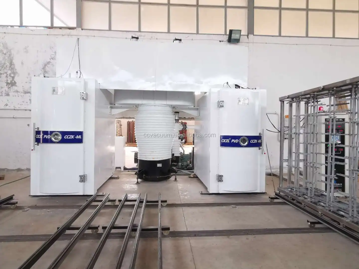 Plastic metalizing vacuum coating machine for glass mirror