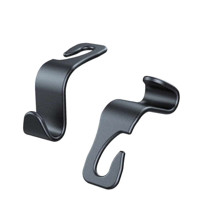 Plastic Hook 4 Pack Hanger Storage Organizer Universal for Handbag Purse Coat fit Universal Vehicle Car Black S Type