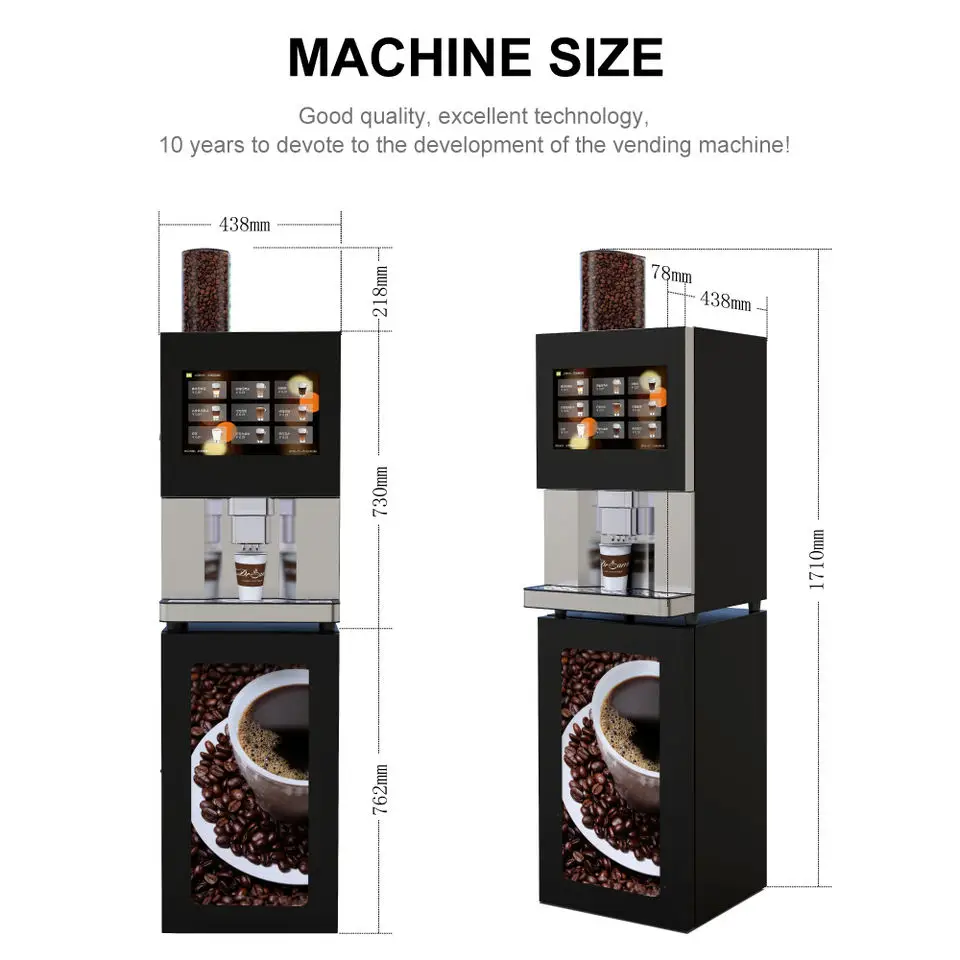 Table Automatic Coffee Machine 9 Flavors Coffee Vending Machine Fully Automatic