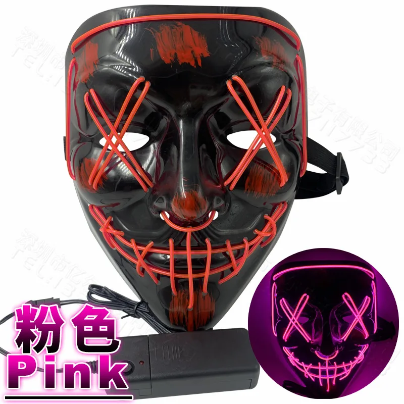 wholesale high quality led party mask ultra-realistic full face terrorist zombie mask witch halloween horror facial led mask