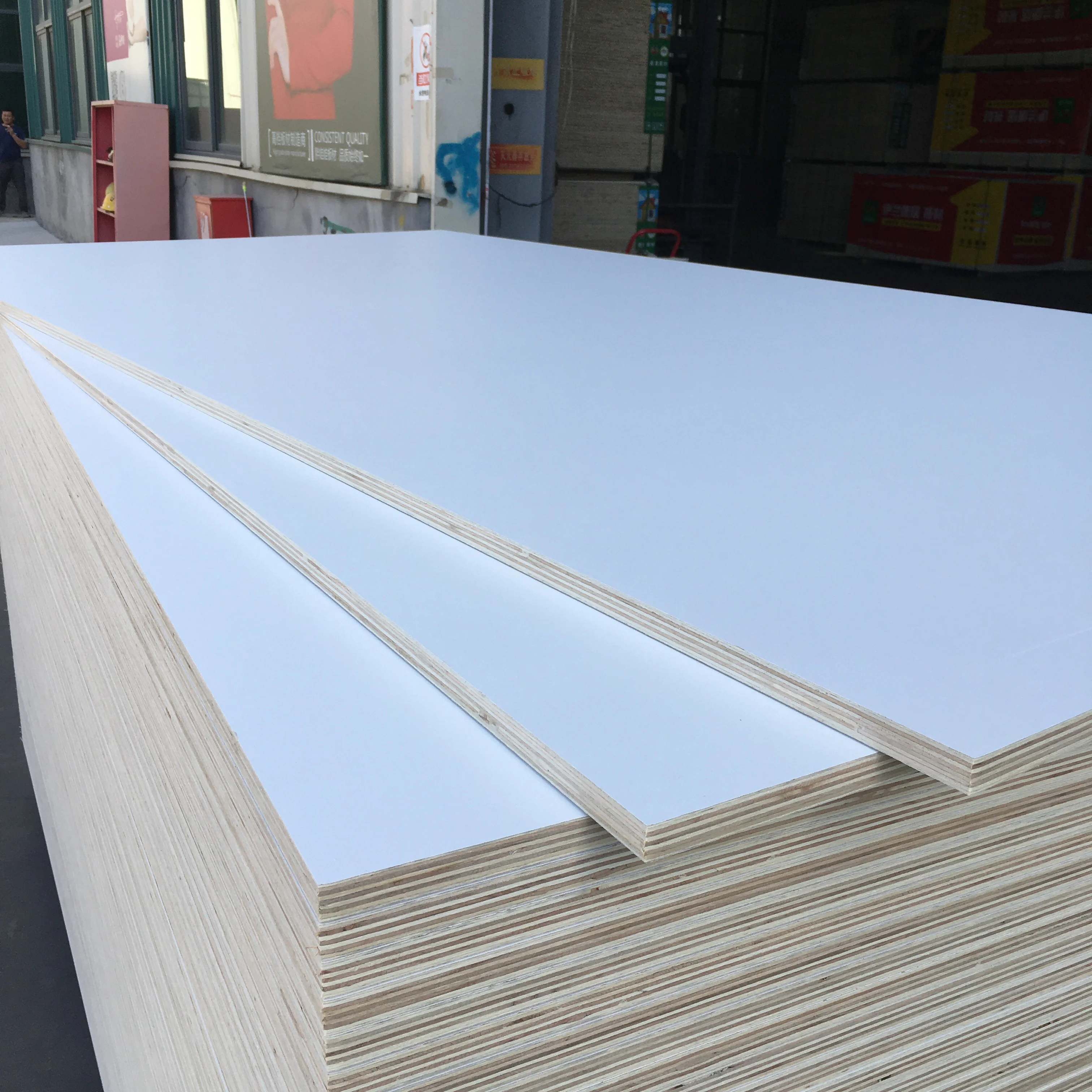 bespoke 4x8 plywood sheet melamine laminated plywood white 18mm