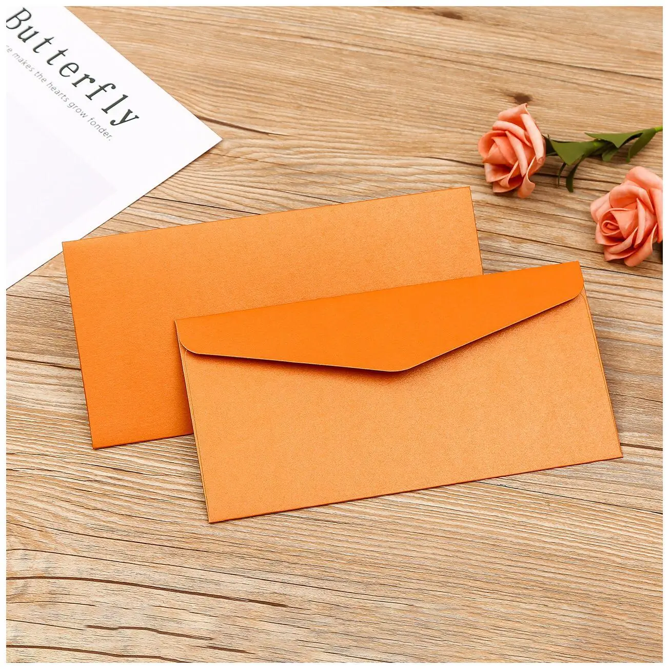 High-end Hot Foil Stamping Soft Touch Pearl Paper Envelops