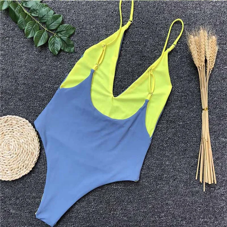 One Piece Swimsuit Sexy Thong Swimwear Women Bikinis Deep V Neck Bodysuit Monokini for women