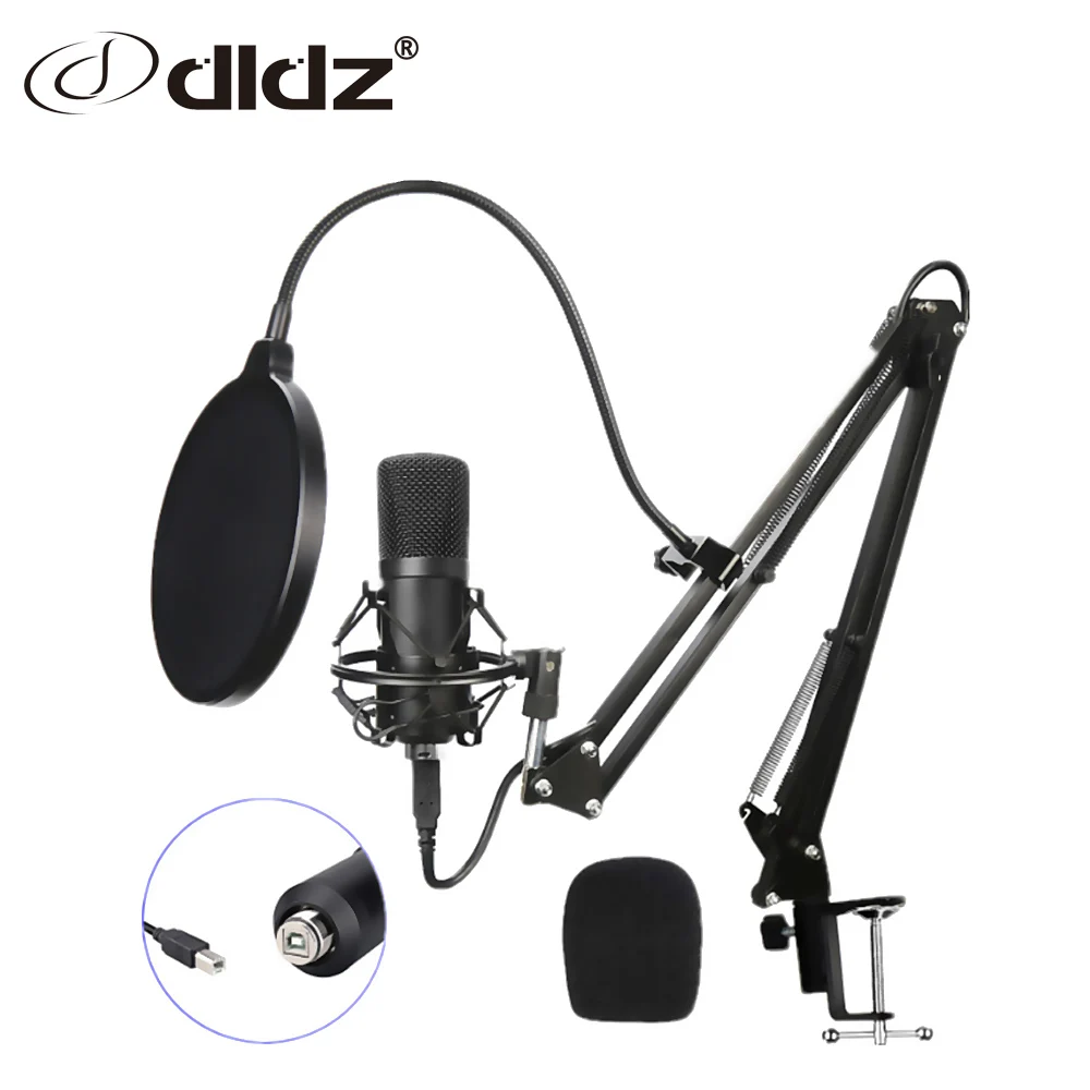  DLDZ BM 800 USB студийный записывающий микрофон для ПК компьютера ноутбука караоке Youtube проводной