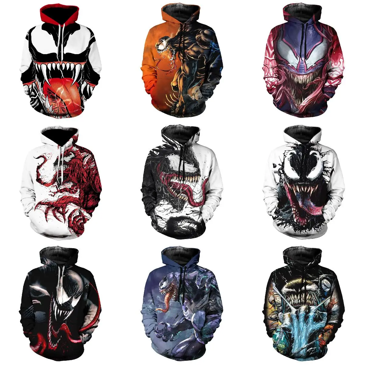 2021 hot-selling venom jacket ornaments dolls office car Custom Leisure sports 3D printing hoodie ornaments