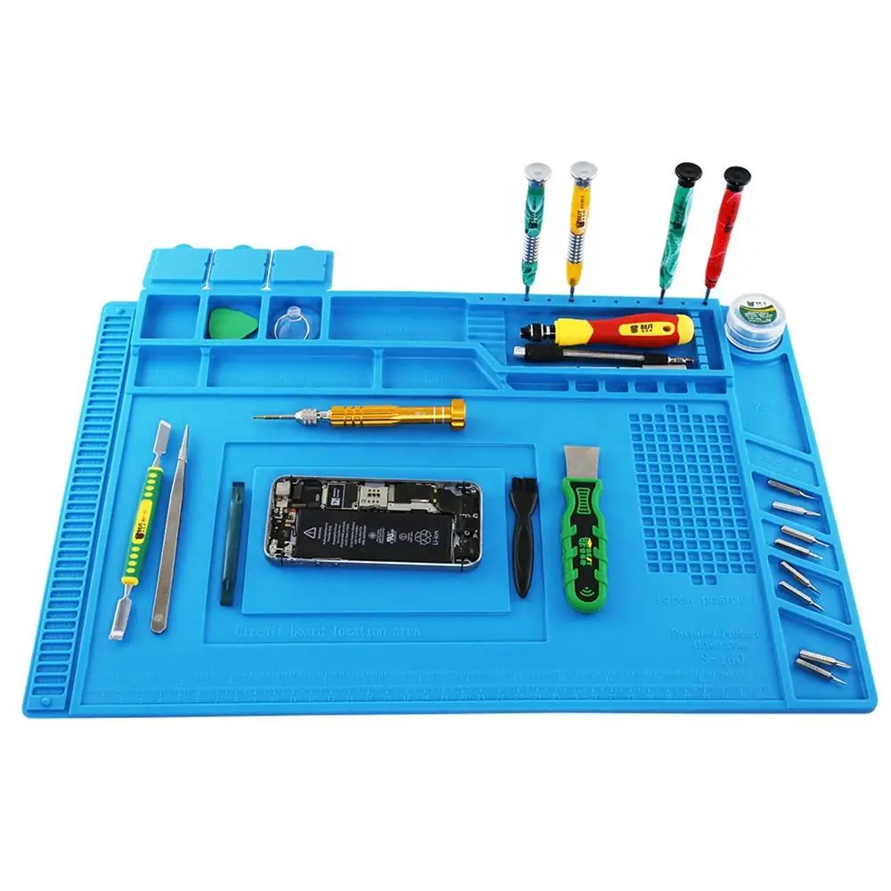 Heat-resistant Silicone Desk Mat for BGA Soldering Insulation Pad for Mobile Phone Repair Tools Maintenance Silicone Mat