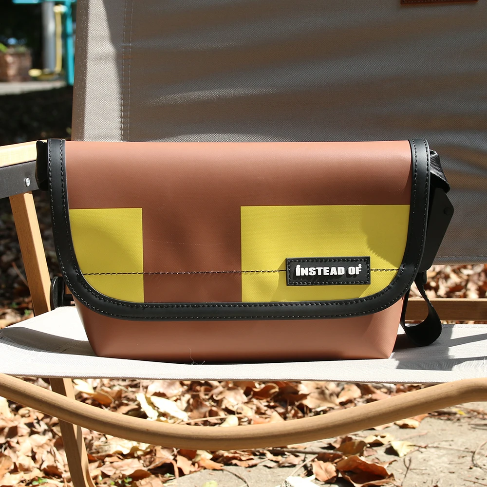 Recycled Tarpaulin Tote Bag Freitag Bag Abrasive PVC leather Single Shoulder Bag Custom with Truck Tarpaulin Shoulder Strap