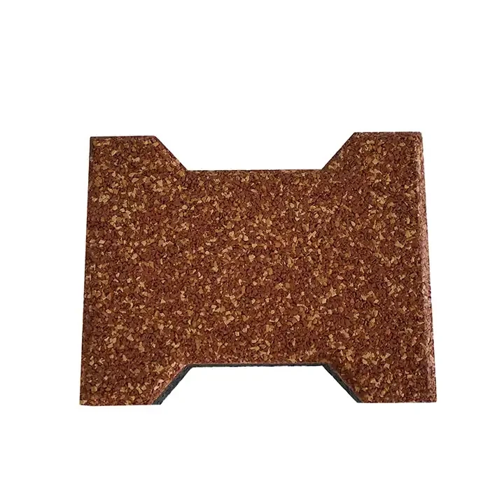 Factory direct rubber flooring pavers Wear-resistant recycled rubber bricks High quality dog bone rubber pavers