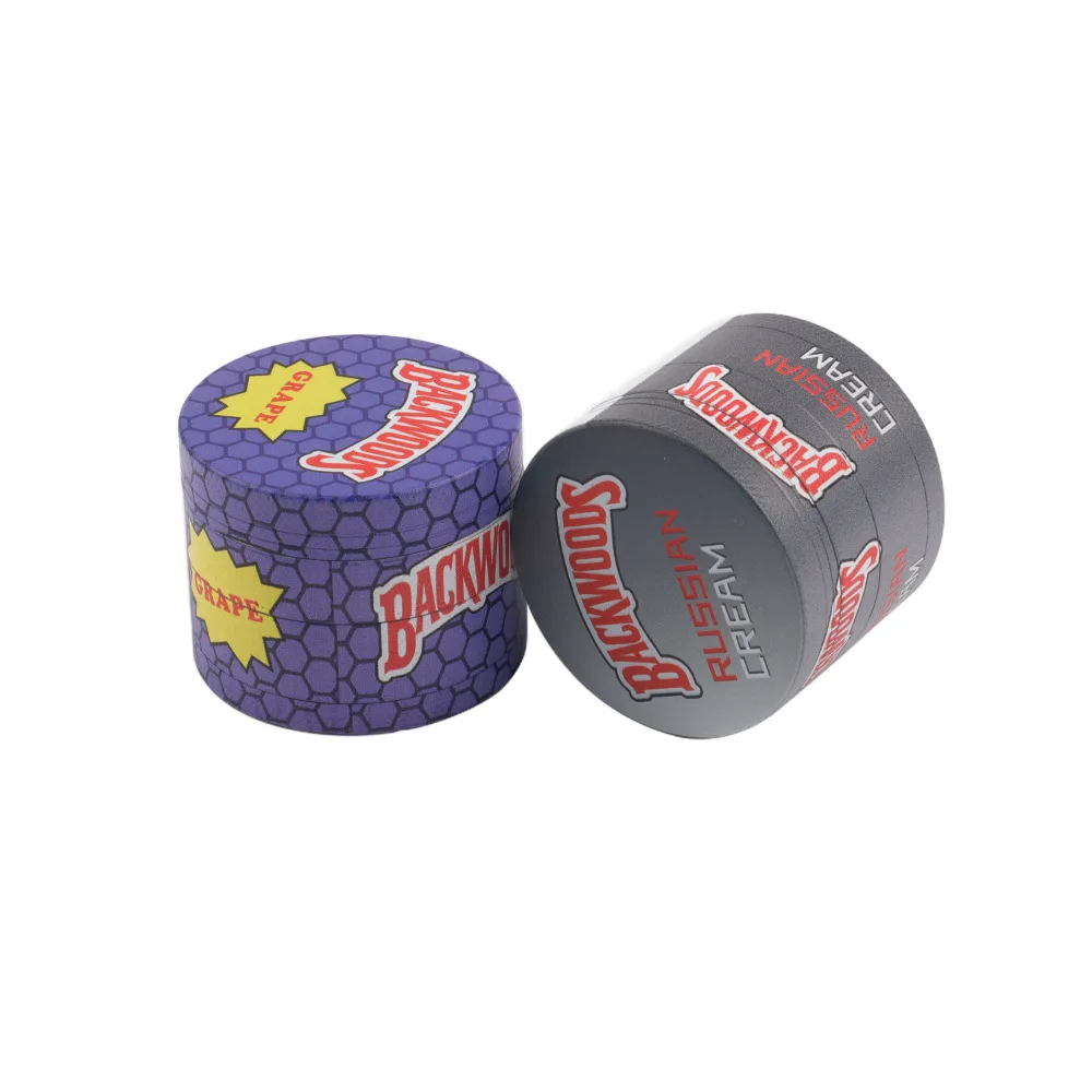 
BEYOU Custom Printed Backwood Tobaco Grinder 4 Layers Zinc Alloy Smoking Weed Herb Grinder 