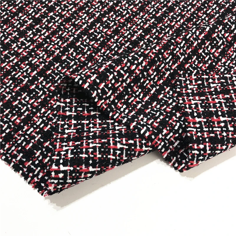 
cheap stock soft cotton tweed wool polyester fabric for sale 
