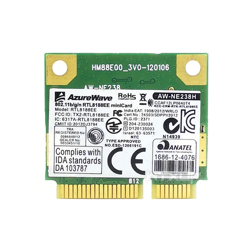 Half-Mini Wireless Wifi Network Card for RealTek RTL8188CE 8188EE 802.11b/g/n Wireless N PCI Express Half Height Mini WIFI WLAN