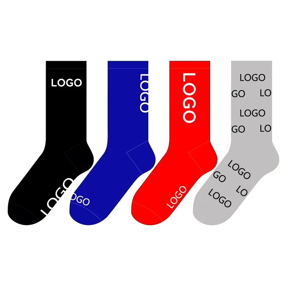OEM Custom Socks Design with Own Logo Crew Dress Organic Bamboo Cotton Man Sport Socks Custom Packaging