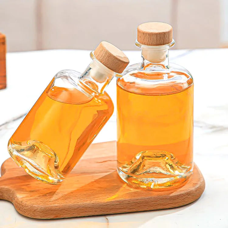 Liquor Glass Bottle 250ml  500ml 16oz   Glass Bottles Manufacture Custom 500ml Rum Vodka Liquor Gin Glass Bottle