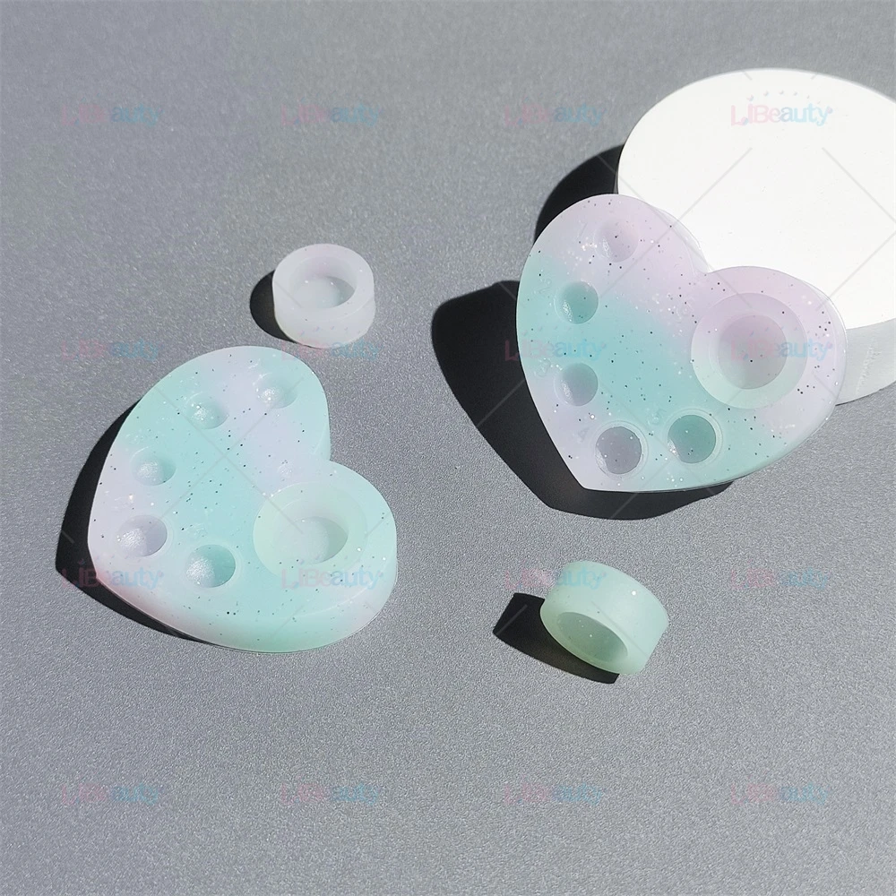 Silicone palette for Lash lifting and tinting Glitter Brow and Lash Perm and Dye Mixing Tray Reusable Silicone Lash lift Pallet