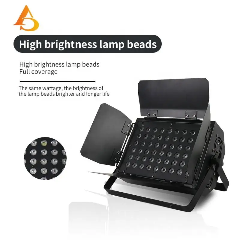 Stage events light 54pcs 3w video studio lighting panel dmx rgbw washing flood light