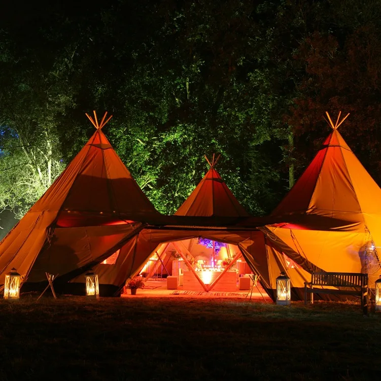 outdoor heavy duty huge canvas luxury indian pyramid giant tipi festival teepee event marquee big wedding tent for outdoor party