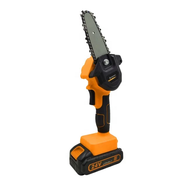 One-hand operation cordless lithium battery chain saw chainsaw Cordless Wood Cutter for Garden Work
