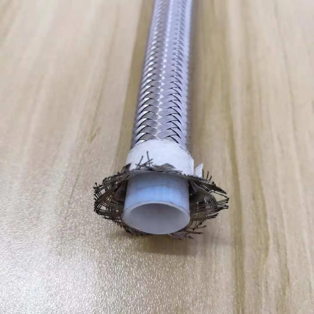 fuel injection hose stainless steel braided universal oil hose line   PTFE Hose for motorcycle and racing car