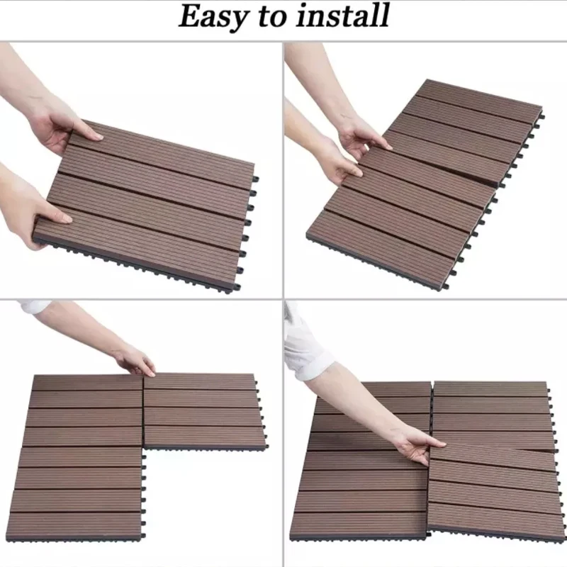Factory Wholesale Outdoor Deep Embossing  Wood Plastic Plank WPC Compound Floor Exterior WPC Composite Decking