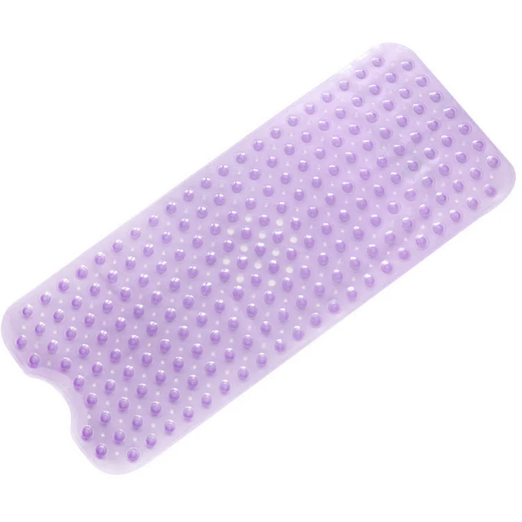 Large Rectangle Non Slip Shower Mat Machine Washable Bathroom Quick Drying Pvc Bath Mat With Suction Cups