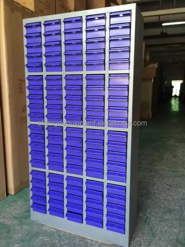 Metal workshop tool storage cabinet for small parts