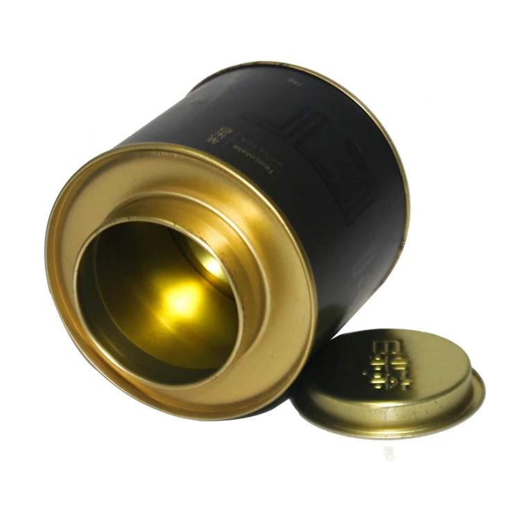 Hot Sale Portable Mini Round Airtight Sealed Metal Tea Packaging Tin Can Custom Eco Friendly Luxury Food Grade Tea Gift Tin Box