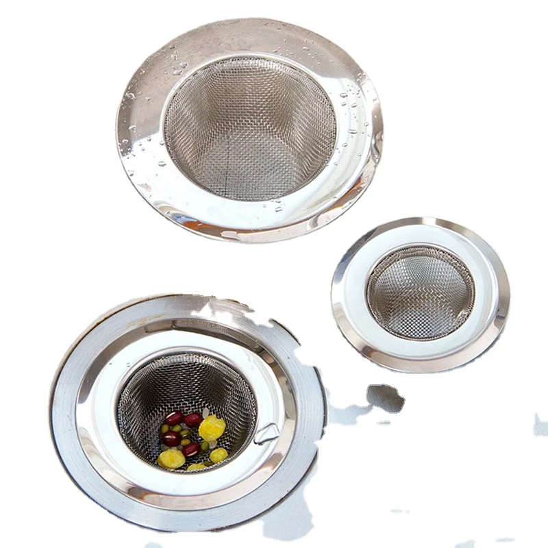 Stainless steel sink strainer fine mesh kitchen net supplies fine mesh sink drain anti-clogging floor drain
