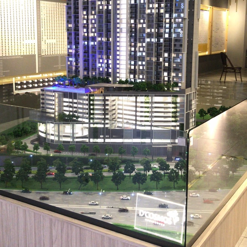Customized building scale model urban layout planning road trees residential buildings living community sand table model