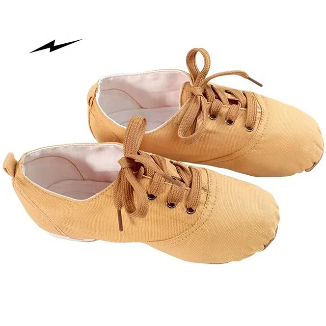 Wholesale Custom Good Quality Canvas Jazz Shoes Tango Shoes for Women and Girls