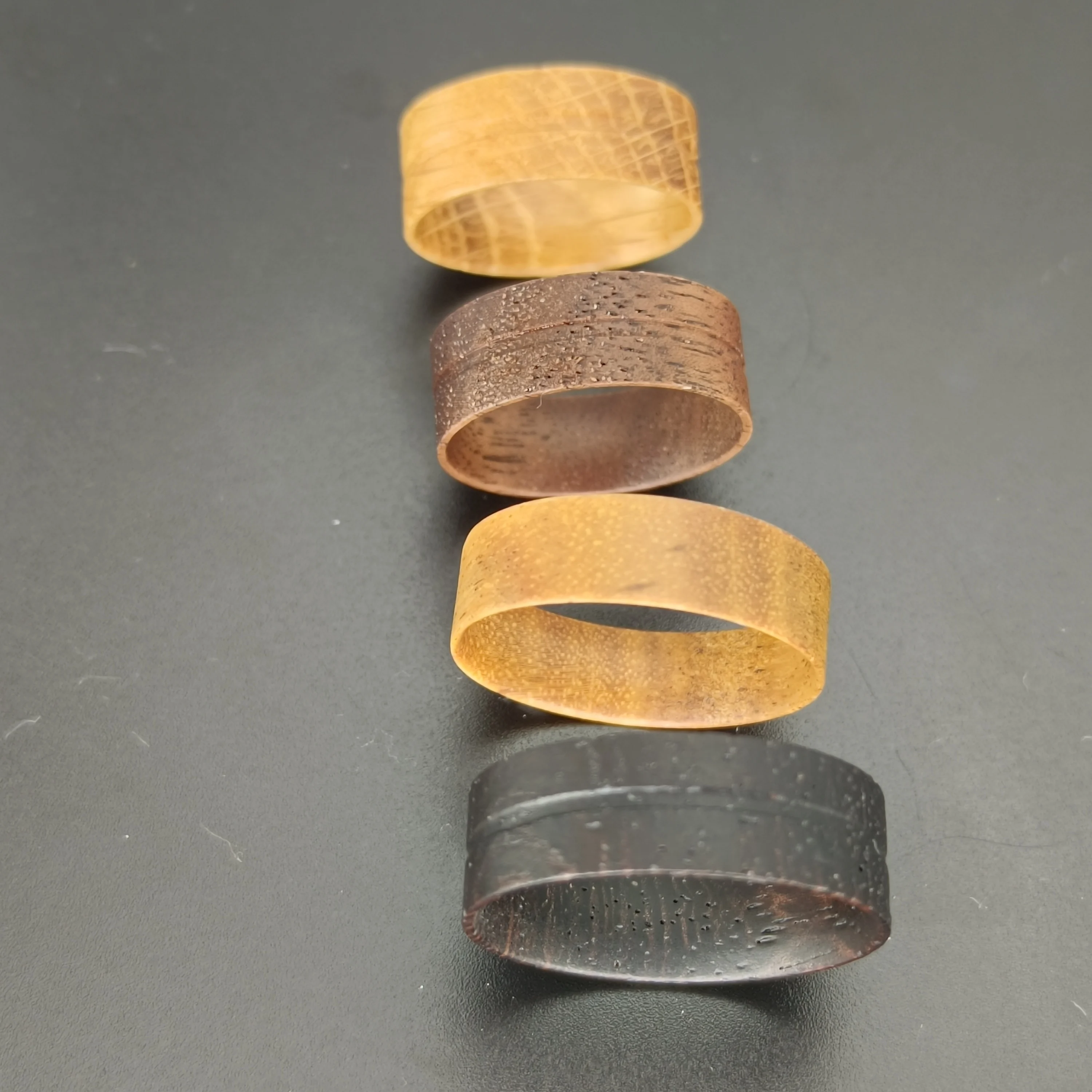 Environmental protection groove combination natural wood finger ring