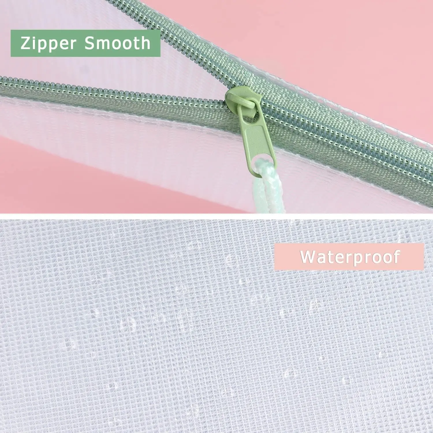 Letter Size A4 Document Storage Bag Custom Plastic Zip File Folders Durable and Reusable Mesh Document File Bag For Office
