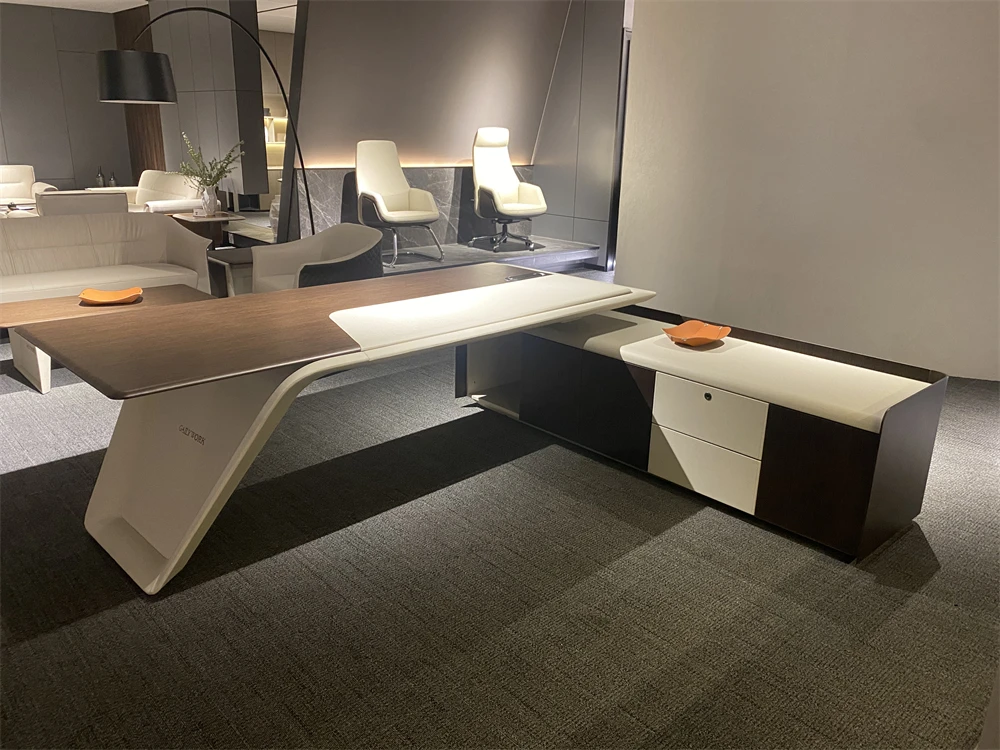 Contemporary high quality reasonable price wood wholesale price luxury boss executive office desk