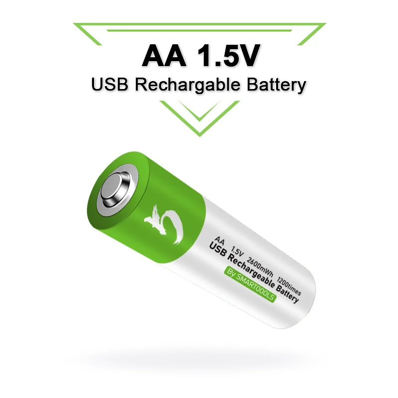 Оригинальные USB AA перезаряжаемые батареи 1 5 в 2600 МВт-ч литий-ионная батарея для пульта дистанционного управления игрушек мыши + кабель
