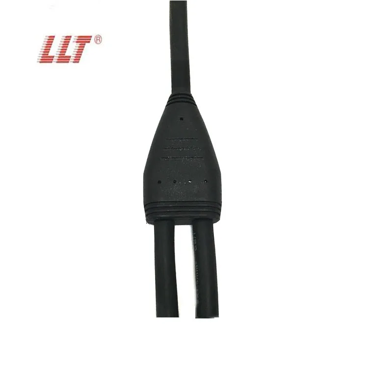 LLT factory 2 3 4 Pin male female ip68 custom 1 in 2 3 4 5 out ip65 waterproof cable Y splitter connector