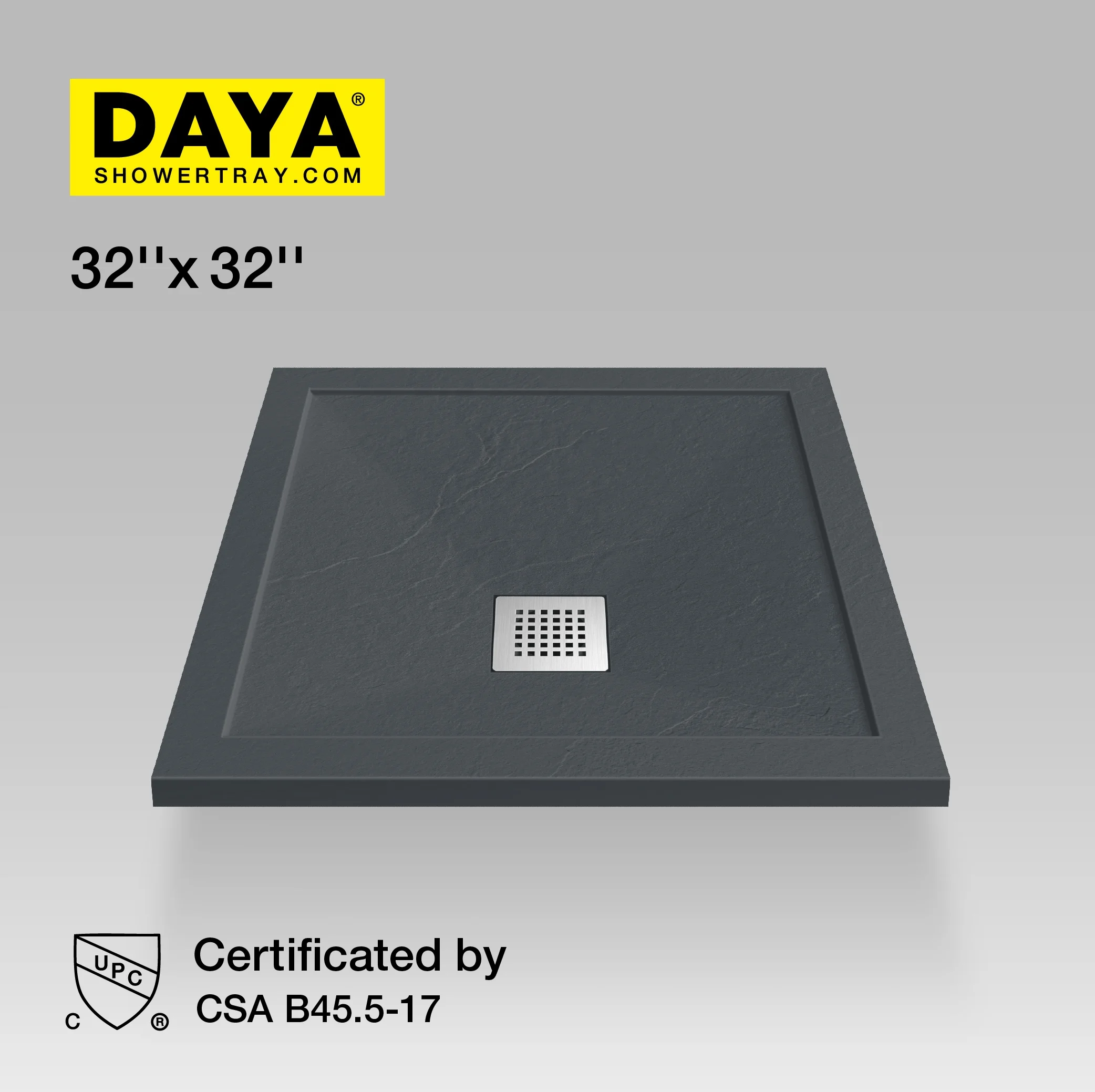 Cheap granite stone deep shower tray shower base