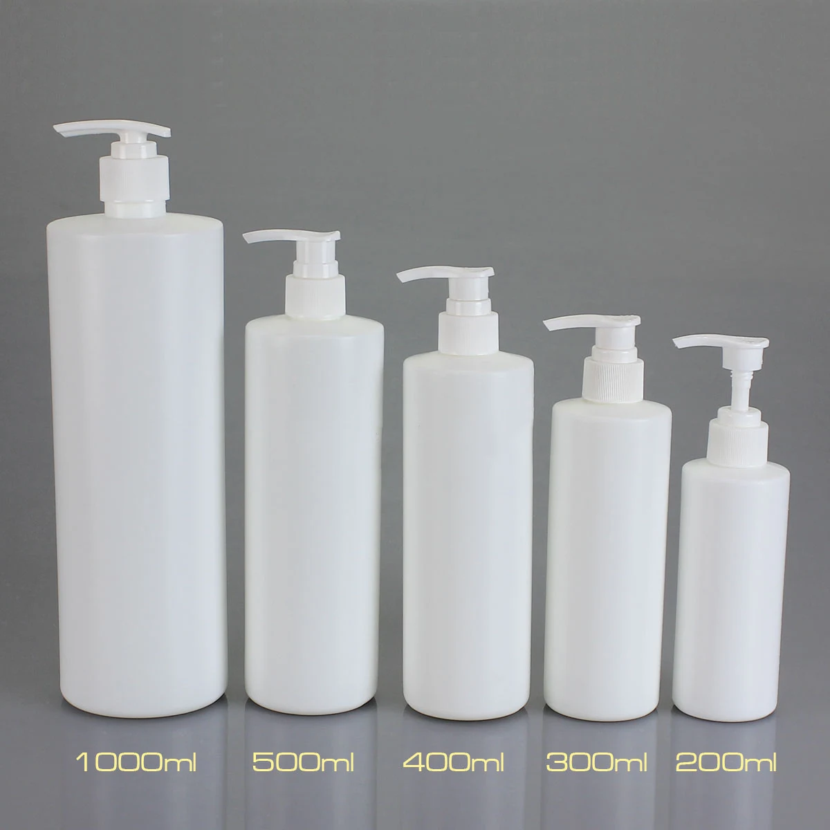 1000ml White Lotion Pump Cosmetics Container Shampoo Bottles Dispenser Personal Care Shower Gel Plastic bottles