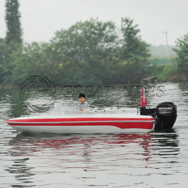 New Model 5m /17 ft Fiberglass Fishing Boats Water Deep-V FRP Hull Speed Boat for Sale