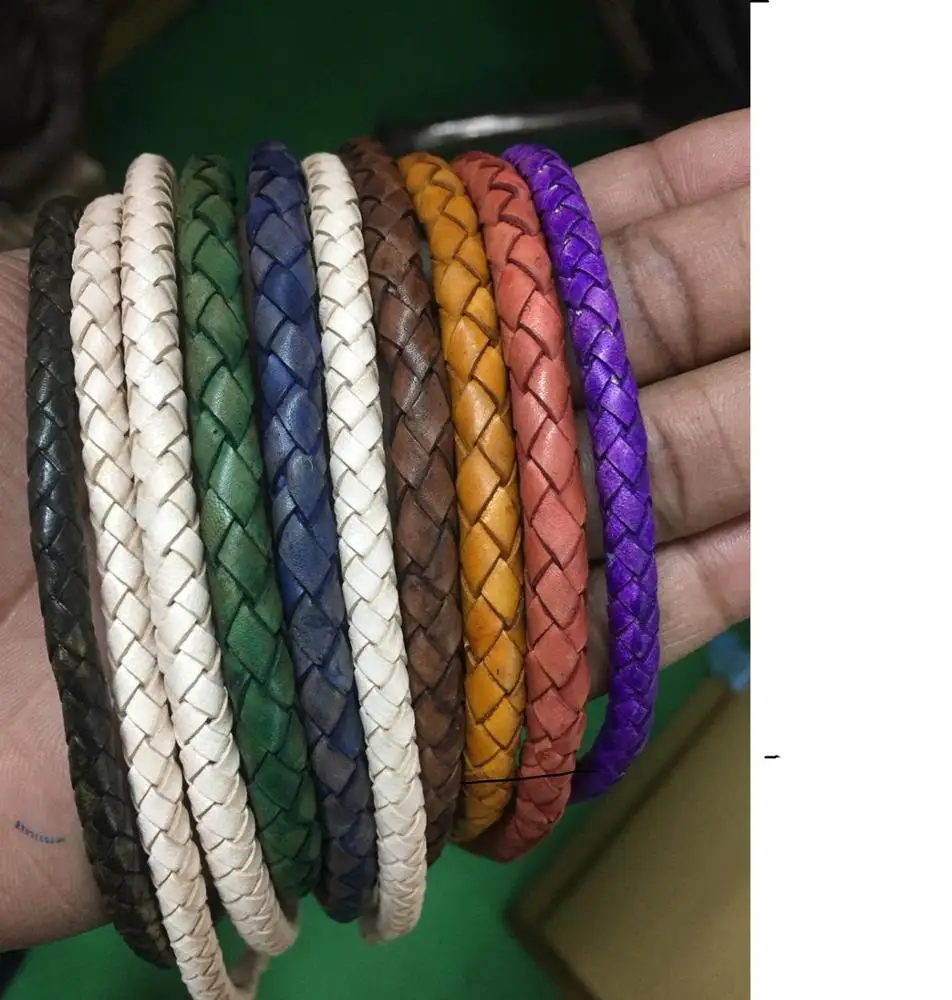 
Braided leather cord 