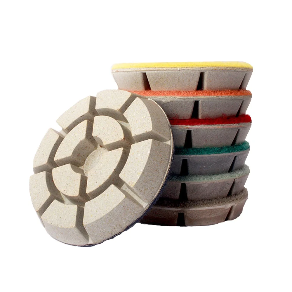 Wholesale Industrial Durable Resin Floor Polishing Pucks 3 Inch Resin Diamond Floor Polishing Pads For Concrete