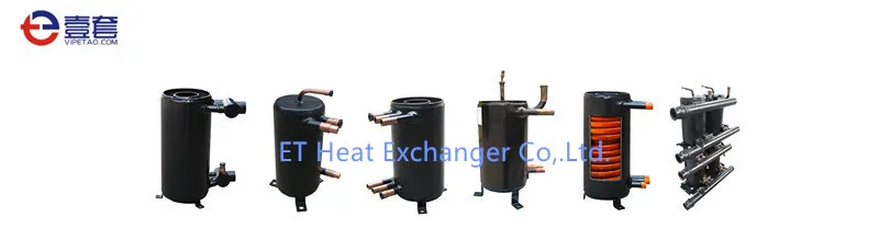 
coil evaporator/spiral coil condenser/water cooler parts and stainless steel tube copper fin 