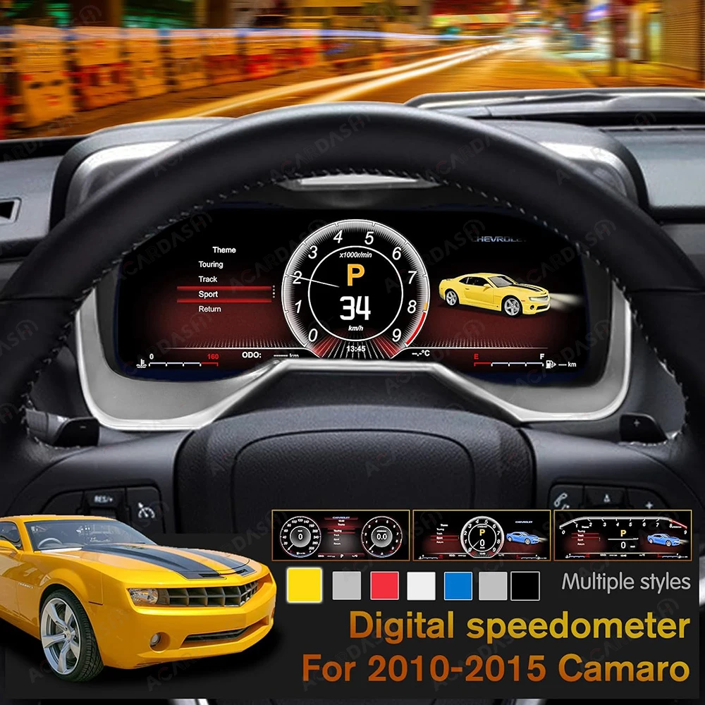 Acardash Camaro Screen for Gen 5th LCD Dashboard Digital Dash Gauges Speedometer Instrument Panel Digital Cluster For