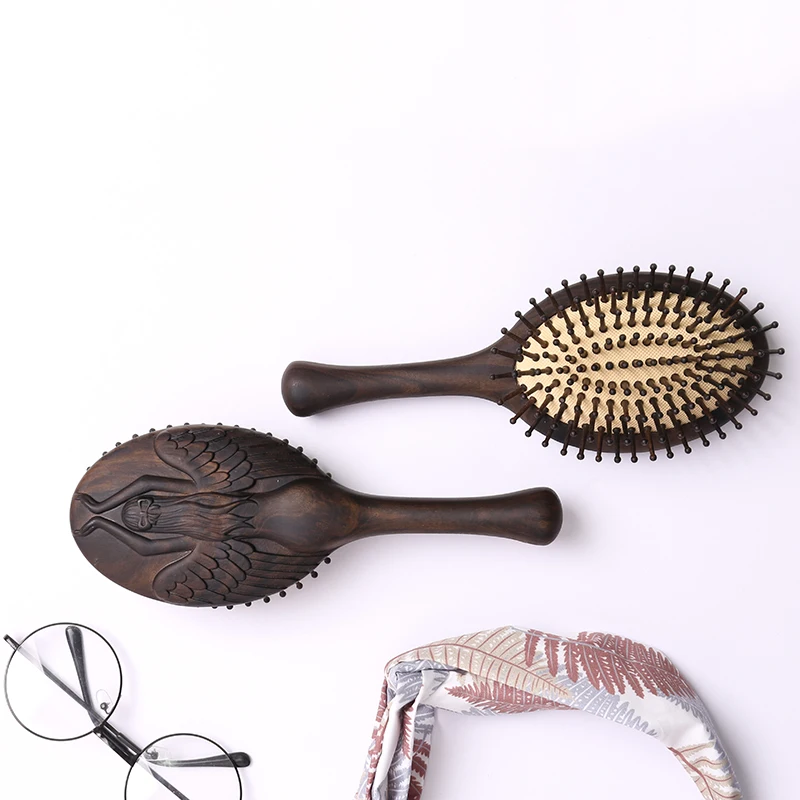 Wooden air cushion comb anti-static massage comb Chinese manufacturers customized logo to provide picture production